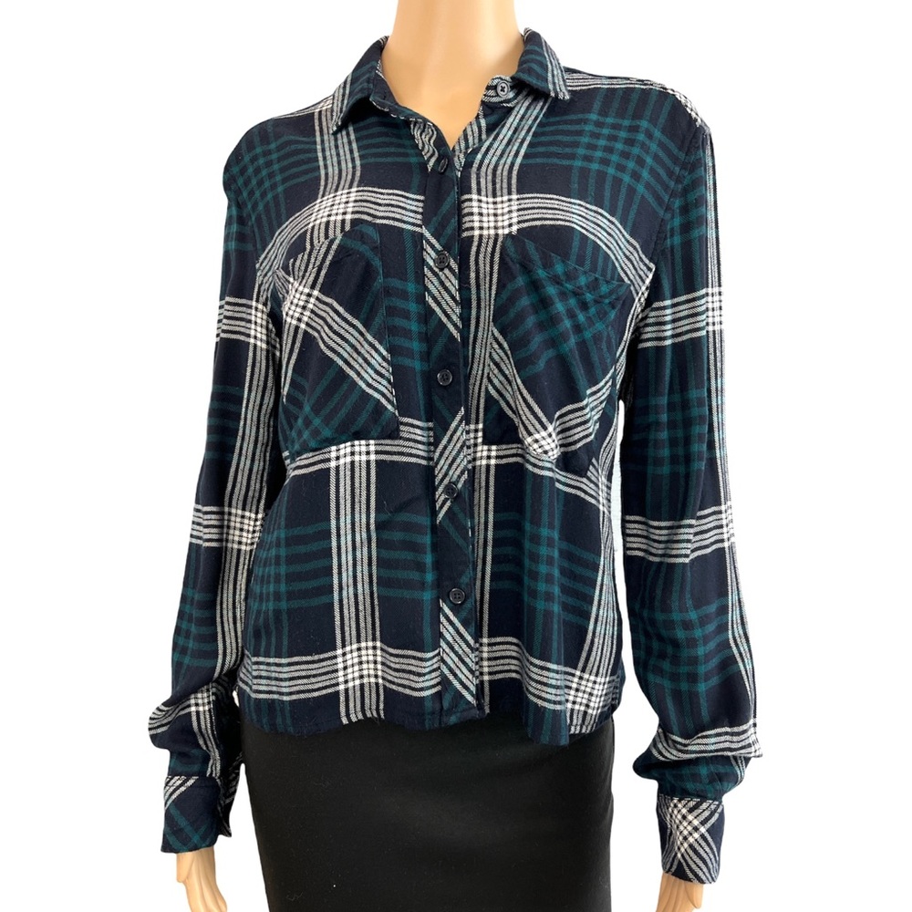 Rails 2 Front Pocket Plaid Button Front Shirt Siz… - image 1